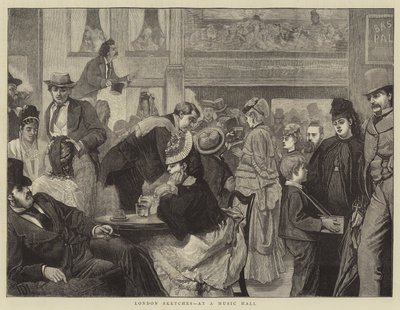 Bocetos de Londres, en un Music Hall de James Dromgole Linton