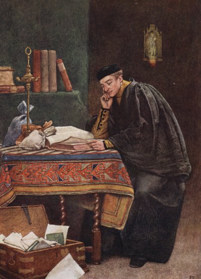 El mercader de Venecia de Shakespeare: Antonio (litografía en color) de James Dromgole Linton