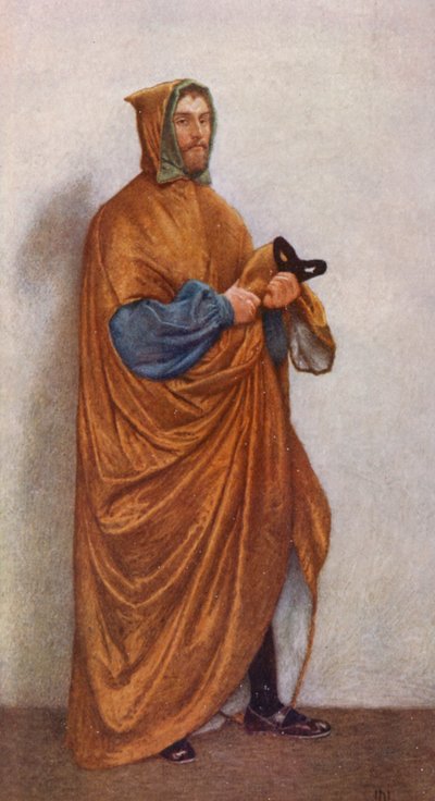 El mercader de Venecia de Shakespeare: Lorenzo (litografía en color) de James Dromgole Linton