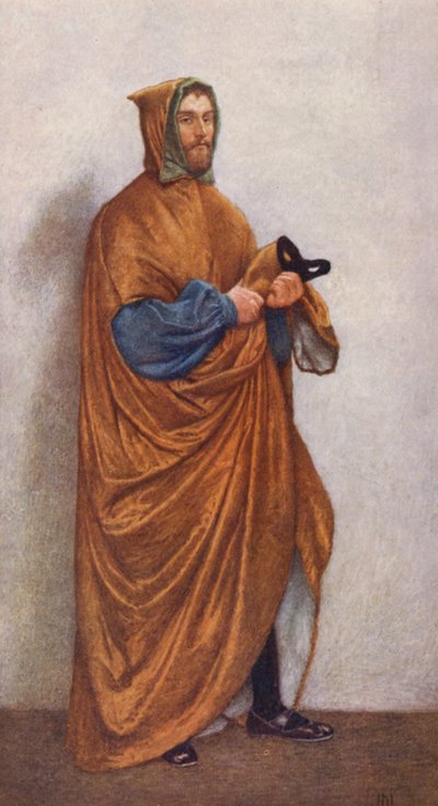 El mercader de Venecia de Shakespeare: Lorenzo (litografía en color) de James Dromgole Linton