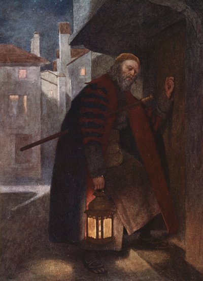 El mercader de Venecia de Shakespeare: Shylock (litografía en color) de James Dromgole Linton