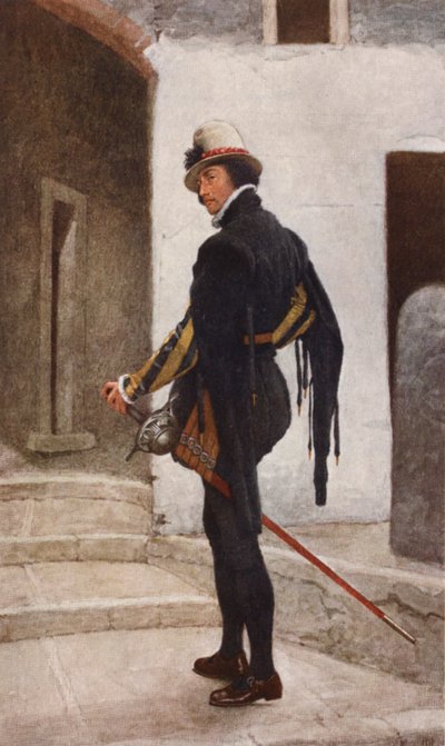 El mercader de Venecia de Shakespeare: El Príncipe de Arragón (litografía en color) de James Dromgole Linton