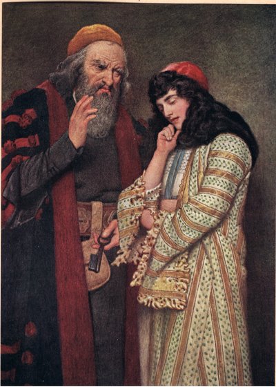 Shylock y Jessica, ilustración de 