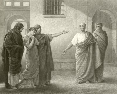 Volumnia reprochando a Brutus y Sicinius de James Dromgole Linton