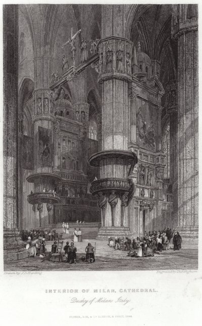 Interior de la Catedral de Milán de James Duffield Harding