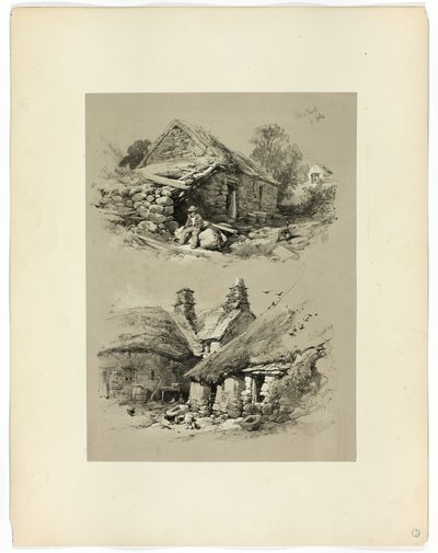 Puerto de Clwyd y South Brent, Devon, de Selecciones Pintorescas de James Duffield Harding