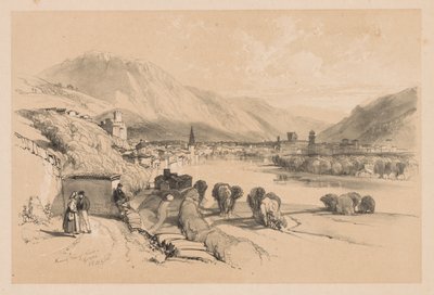 Bocetos en casa y en el extranjero: vista general de Trento de James Duffield Harding