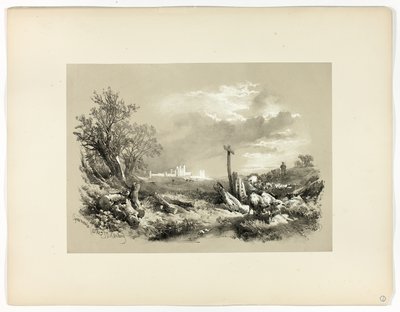Castillo de Tynemouth, de Picturesque Selections de James Duffield Harding