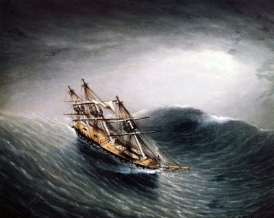 Goleta en mar agitado de James E. Buttersworth