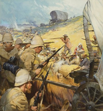 Boer War Skirmish (gouache sobre papel) de James Edwin McConnell