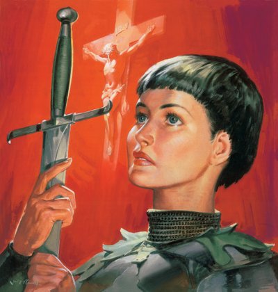 Juana de Arco (1412-31) (gouache sobre papel) de James Edwin McConnell