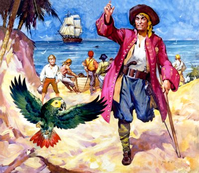 Long John Silver y su loro de James Edwin McConnell