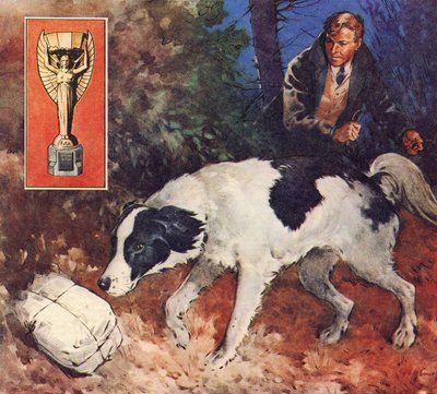 Pickles, The World Cup Dog (litografía en color) de James Edwin McConnell