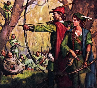 Robin Hood y la doncella Marian de James Edwin McConnell