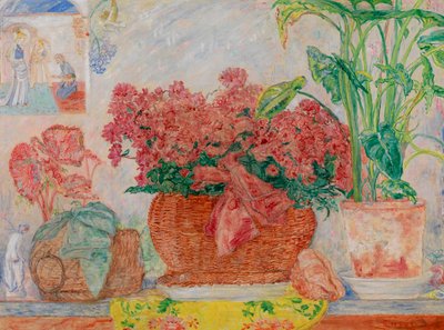 Azaleas, c.1920-30 (óleo sobre lienzo) de James Ensor