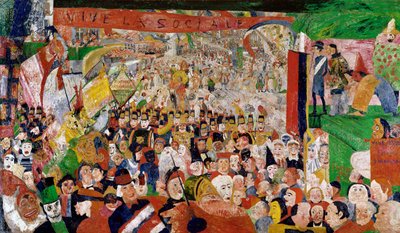 Entrada triunfal de Cristo en Bruselas de James Ensor
