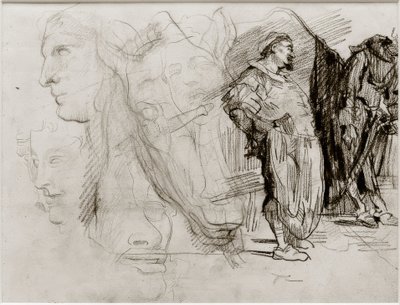 Don Quijote y cabeza de caballo de James Sidney Ensor