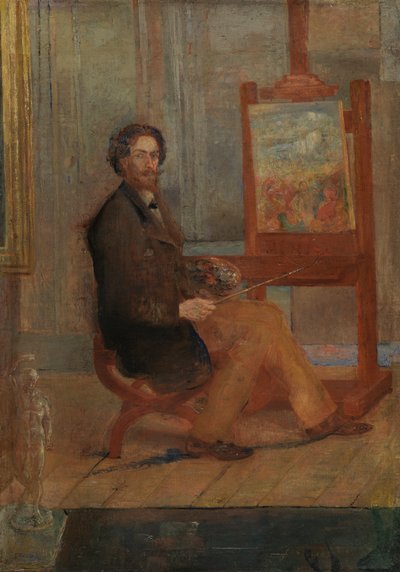 Ensor en su caballete de James Ensor