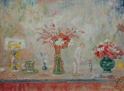 Naturaleza muerta fantástica, c. 1917 de James Ensor