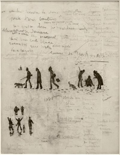 Historia sin palabras (Cazador en invierno) de James Sidney Ensor