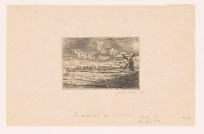 Vista de Slijkens con un molino en primer plano
Moulin à Slijkens de James Ensor