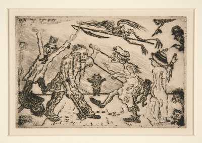 La col?re (Ira), del portafolio Les p?ch?s capitaux (Los pecados capitales) de James Ensor
