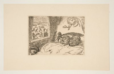 La paresse (Pereza), del portafolio Les p?ch?s capitaux (Los pecados capitales) de James Ensor