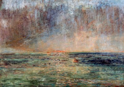 Gran paisaje marino (Puesta de sol) de James Ensor
