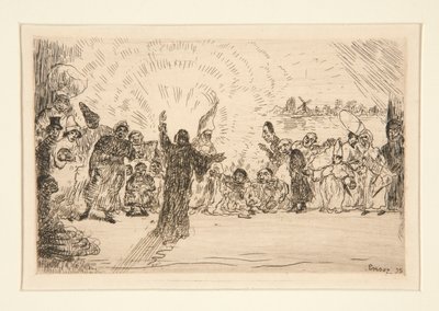 Cristo a los mendigos (Cristo y los mendigos) de James Ensor