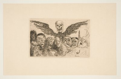 Les septs p?ch?s capitaux domin?s par la mort (Los siete pecados capitales dominados por la muerte), del portafolio Les p?ch?s capitaux (Los pecados capitales) de James Ensor