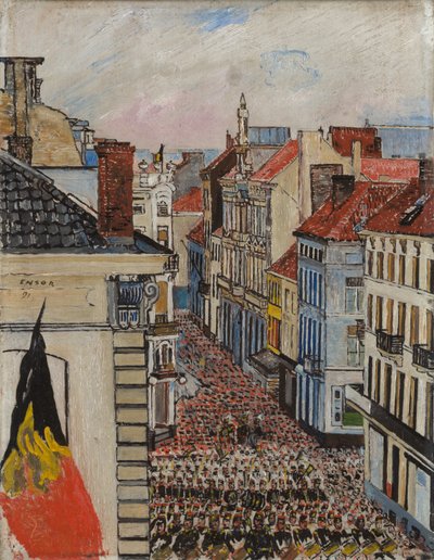 Música en la Vlaanderenstraat de James Ensor