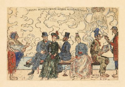 Peste dessous, Peste dessus, Peste partout (Contaminación por debajo, Contaminación por encima, Contaminación por todas partes) de James Ensor