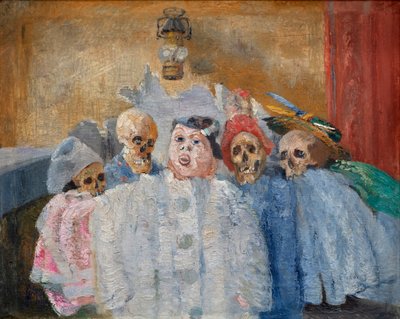 Pierrot y el esqueleto de James Ensor