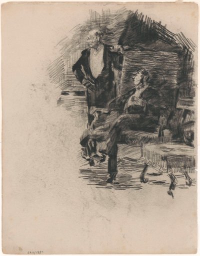 Caballero sentado y de pie de James Ensor