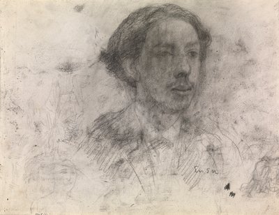 Autorretrato (conte sobre papel) de James Ensor
