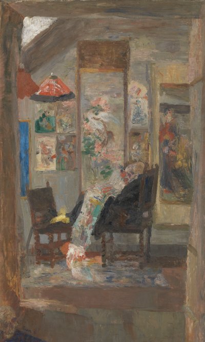 Esqueleto mirando a Chinoiseries de James Ensor