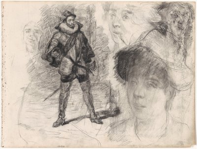 Soldado español y cuatro rostros de James Ensor