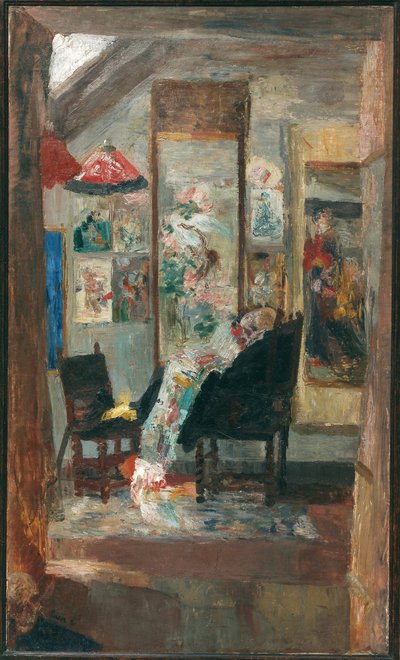 Esqueleto mirando chinoiseries, 1885 de James Ensor