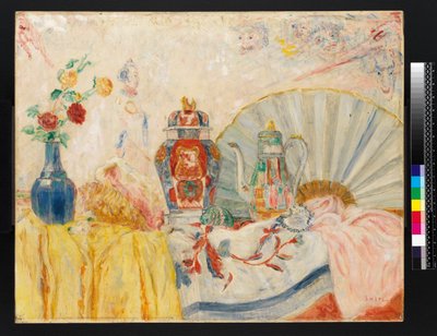 Bodegón con cerámica china de James Ensor