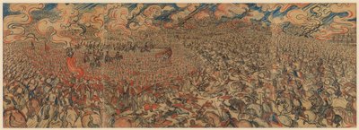 Los coraceros de Waterloo (tiza sobre papel y cartón) de James Ensor