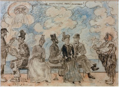 Abajo peste, arriba peste, en todas partes peste de James Sidney Ensor
