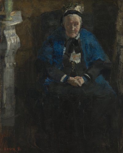 Mujer con chal azul de James Ensor