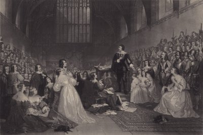 El juicio de Thomas, Conde de Strafford, en Westminster Hall, 1641 de James F. Scott