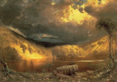 Cielos tormentosos sobre Echo Lake, Montañas Blancas de James Fairman