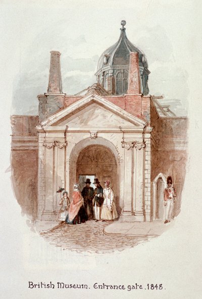 Museo Británico, puerta de entrada, 1848 de James Findlay