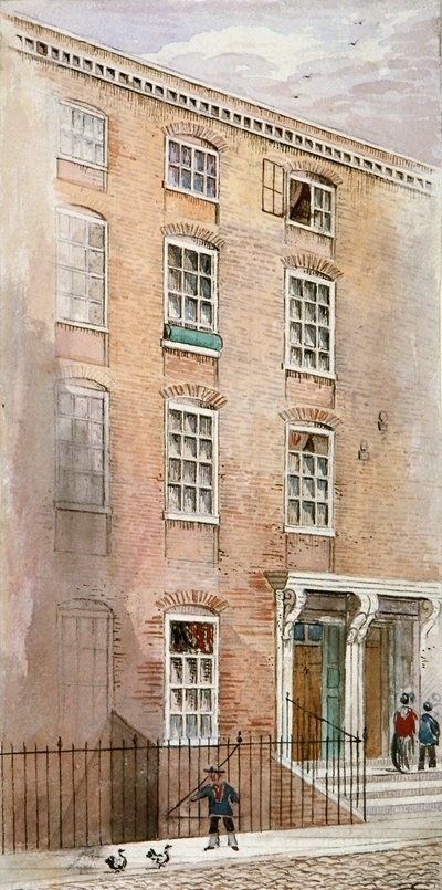 Casas en Crane Court, cerca de Fleet Street, Ciudad de Londres, 1840 de James Findlay