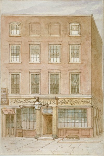 La Taberna Mitre, casa de café y hotel en Mitre Court, Fleet Street, Ciudad de Londres de James Findlay