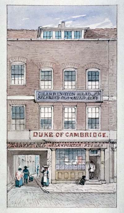Vista de la Taberna del Duque de Cambridge, Shoe Lane, Ciudad de Londres de James Findlay