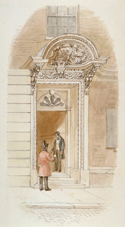 Vista de la entrada del número 4 de Mincing Lane, Ciudad de Londres, 1840 de James Findlay