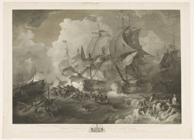 Victoria de la flota inglesa sobre la flota francesa, 1794 de James Fittler